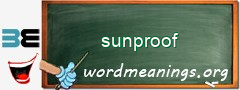 WordMeaning blackboard for sunproof